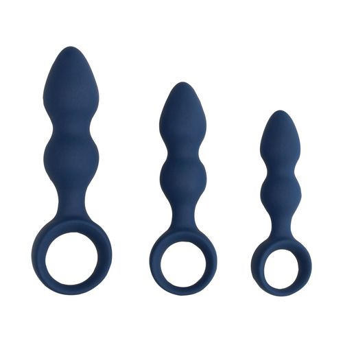 teardrop shaped anal plug   medium   baltic blue na Arena.pl