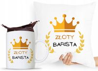 Zestaw Poduszka + Kubek Dla Baristy Prezent Z Nadrukiem Ze Zdjęciem