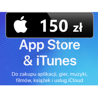 App Store iTunes 150 zł Doładowanie Apple, iPhone