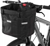 KOSZYK NA KIEROWNICĘ DO ROWERU ROWEROWY PIKNIK TORBA CZARNA 10L + UCHWYT