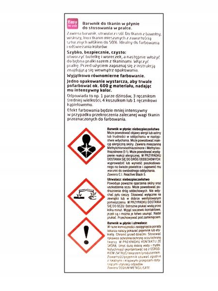 SIMPLICOL BARWNIK FARBA DO TKANIN UBRAŃ Granatowy zdjęcie 5