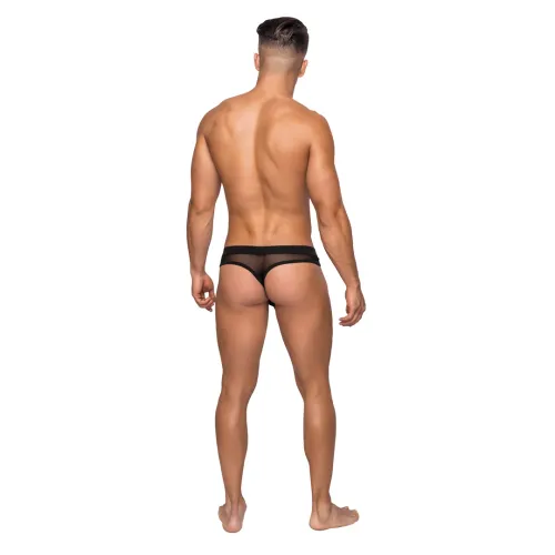 male power hoser lxl - stringi męskie z niskim stanem, logo, czarne na Arena.pl