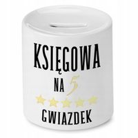 Skarbonka Księgowej Księgowego Na 5 Gwiazdek Z Nadrukiem Ze Zdjęciem