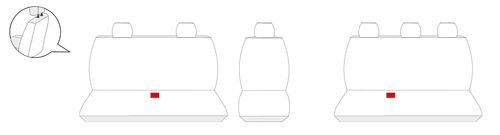 Pokrowce na fotele szyte na miarę miarowe do VW T-5 BUS 6-osobowy 2003-2015 na Arena.pl