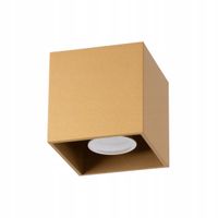 Spot sufitowy kwadratowy złoty QUAD GU10 10W 10 cm Sollux Lighting