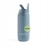 Waterdrop Bidon Butelka Termiczna Uniwersalna 600ml + Zakrętka ze Słomką
