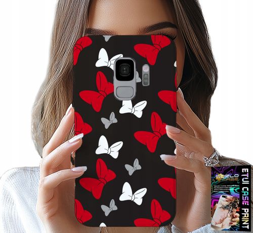 ETUI DO SAMSUNG GALAXY S9 - KOKARDKI CZERWONO BIAŁE MYSZKA, WZORY na Arena.pl