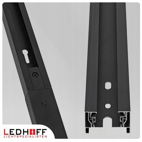 Szyna oświetleniowa LED szynoprzewód 1m czarna LISTWA z miejscem na na Arena.pl