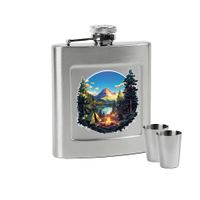 zestaw piersiówka dan barmore biwak 240ml z kieliszkami