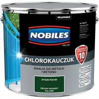 NOBILES CHLOROKAUCZUK DO METALU BETONU ZIELONY MCHOWY 6005 POŁYSK 10L
