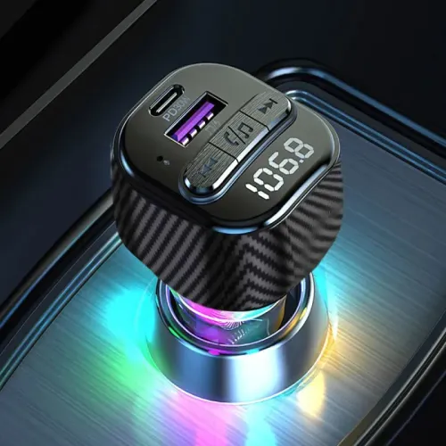 Transmiter samochodowy fm mp3 usb a+usb c 30w bluetooth 5.3 led qc 3.0 na Arena.pl