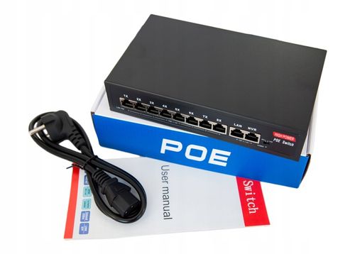 Switch POE 8xPoe100Mb/s 2xUplink1Gb/s do kamer IP na Arena.pl