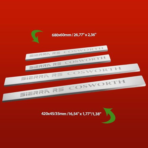 Listwa progowa FORD SIERRA MK2 SIERRA RS Stal nierdzewna 304 mat 4szt na Arena.pl