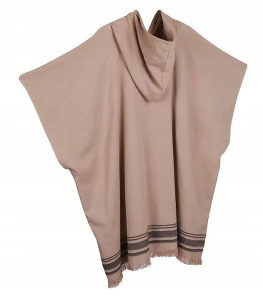 Febronie Poncho Faro (brązowe) zdjęcie 3