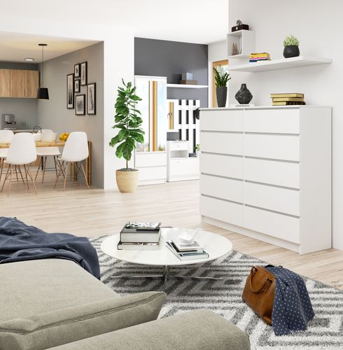 KOMODA K 140 cm 10 SZUFLAD BIAŁA na Arena.pl