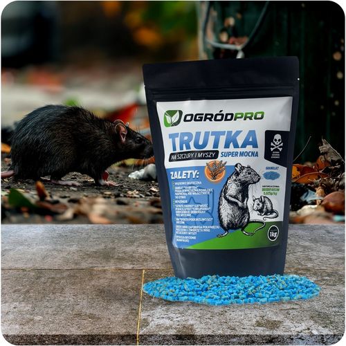 TRUTKA NA SZCZURY I MYSZY GRYZONIE GRANULAT BRODIFAKUM 1KG BARDZO na Arena.pl