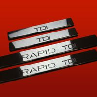 Listwa progowa SKODA RAPID  RAPID TDI Stal nierdzewna 304 połysk 4szt