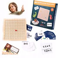 Układanka Drewniana GRA PLANSZOWA TABLICZKA MNOŻENIA EDUKACYJNA NAUKA