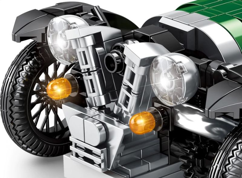 KLOCKI SAMOCHÓD TRÓJKOŁOWY 3 WHEELER MORGAN 487 SY 8151 zdjęcie 7