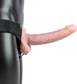 realrock pasek z anatomicznym wibratorem z jądrami 23 cm, regulowany