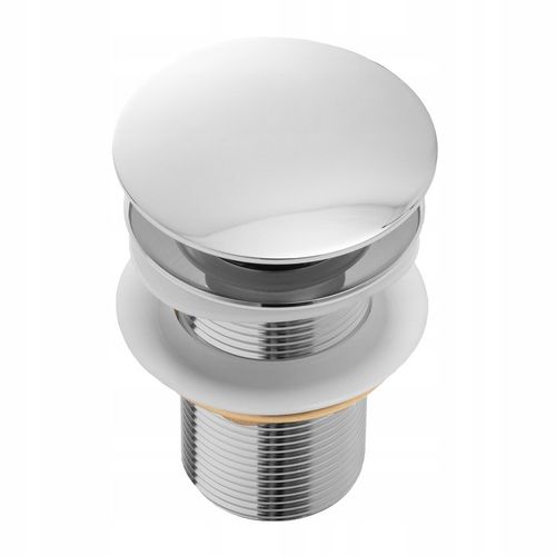 Korek umywalkowy klik klak automatyczny bez przelewu srebrny chrom YOKA na Arena.pl