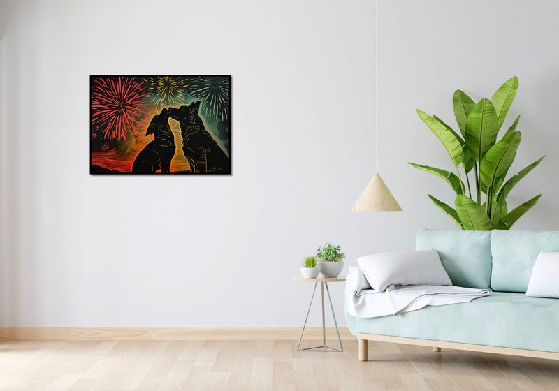Plakat 84,1x59,4cm Psi Uścisk zdjęcie 4