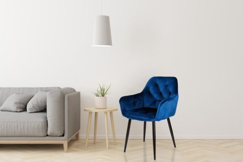 Krzesło welurowe NEVADA VELVET granatowe na Arena.pl