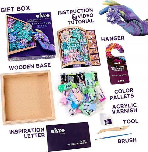 Zestaw Kreatywny do robienia obrazków Kwiaty z Ciastoliny OKTO 10010 na Arena.pl