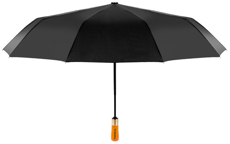 Duży czarny składany parasol REGENBERG zdjęcie 7