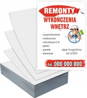 Ulotki A5 reklamowe firmowe WYKOŃCZENIA WNĘTRZ PROJEKT GRATIS 1000 szt