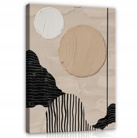 OBRAZ ABSTRAKCJA BOHO BEŻOWY NA PŁÓTNIE ŚCIANĘ DO SYPIALNI SALONU 120x80
