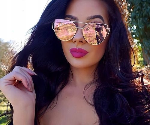 Okulary Kocie Przeciwsłoneczne Glam Rock Cat Gold na Arena.pl