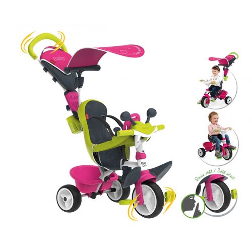 Smoby rowerek Baby Driver trzykołowy Różowy na Arena.pl
