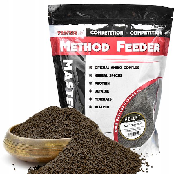 PELLET ZANĘTOWY 1,5mm METHOD FEEDER SALT FISH MEAL zdjęcie 1