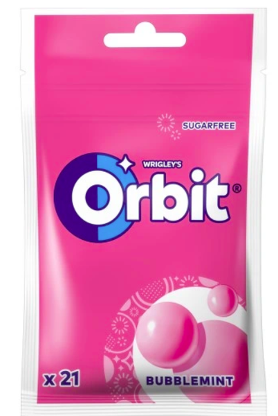 ORBIT BUBBLEMINT 29G TOREBKA GUMA zdjęcie 1