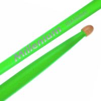 Pałki perkusyjne Millenium H5A Hickory Sticks Neon Green Zielone Drewniane