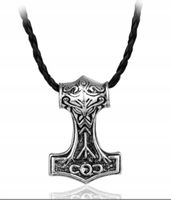 Naszyjnik Totem Amulet Mjolnir Thor Odyn Runy Młot