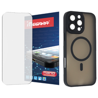 Szkło hybrydowe do iPhone 16 Pro + MagSafe ETUI czarne TPU