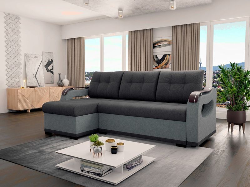 Narożnik Picardo Klasyk wykończony drewnem zdjęcie 1