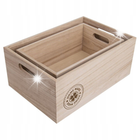 SKRZYNKA DREWNIANA DO PRZECHOWYWANIA ORGANIZER OZDOBNA 31X21X13 CM