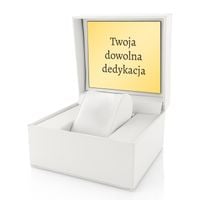 Pudełko na Zegarek Białe z Tabliczką Dedykacji na Pierwszą Komunię