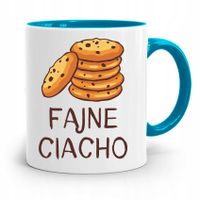 Kubek Błękitny Śmieszny Zabawny Fajne Ciacho Z Nadrukiem Ze Zdjęciem