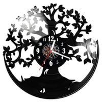 Zegar ścienny z płyty winylowej Drzewo 245.14