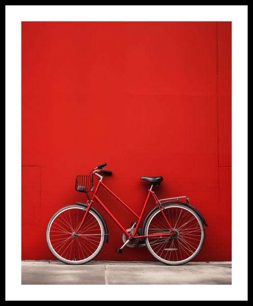 Plakat 40x50cm Czerwony Rower zdjęcie 3