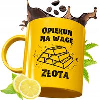 Złoty Kubek Premium Dla Opiekuna Na Prezent Z Nadrukiem Ze Zdjęciem