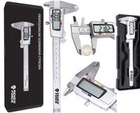 DOKŁADNA Suwmiarka elektroniczna ZE STALI NIERDZEWNEJ cyfrowa 0-150mm +etui