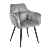 Krzesło tapicerowane velvet szare – komfort i nowoczesny design
