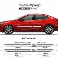 Mazda 3 Sedan 14-19 - Listwy CHROM Drzwi Ochronne