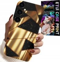 ETUI DO SAMSUNG GALAXY A25 5G - ZŁOTE ELEGANCKIE WZORY + FOLIA HYDRO