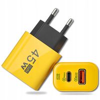 SZYBKA ŁADOWARKA SIECIOWA USB TYPE-C GaN 45W QC 3.0 PD do TELEFONU LAPTOPA